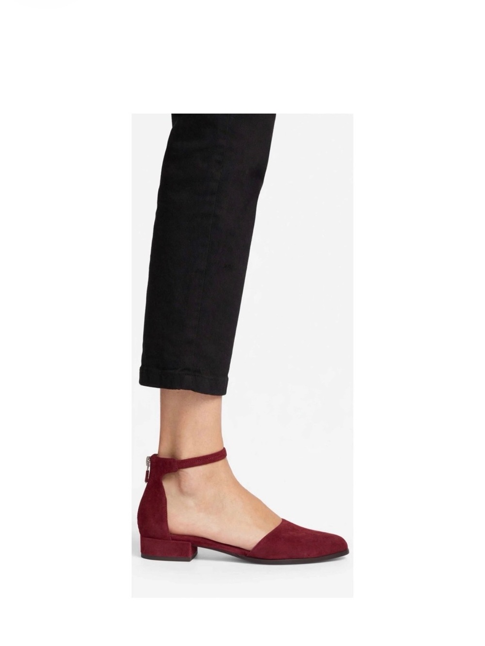 Eileen Fisher Hutton-Su Raisin Suede Ankle Strap Size 11